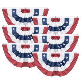 1.5X3ftAmerican Pleated Fan Flag 6PCS