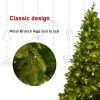 6-FT Artificial Christmas Tree with 1079 Tips,260LED, Unlit Hinged Spruce PVC/PE Xmas Tree for Indoor Outdoor, Green