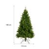 6-FT Artificial Christmas Tree with 1079 Tips,260LED, Unlit Hinged Spruce PVC/PE Xmas Tree for Indoor Outdoor, Green